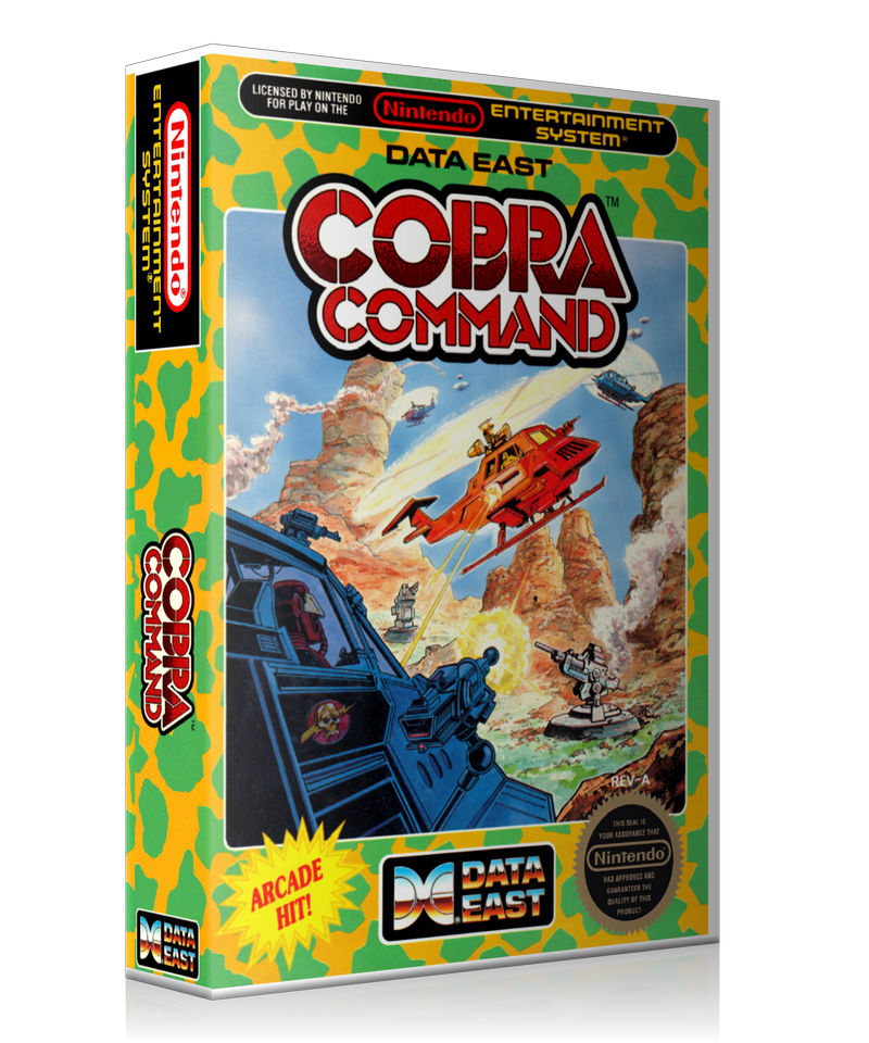 NES Cobra Command Retail Game Cover To Fit A UGC Style Replacement Gam