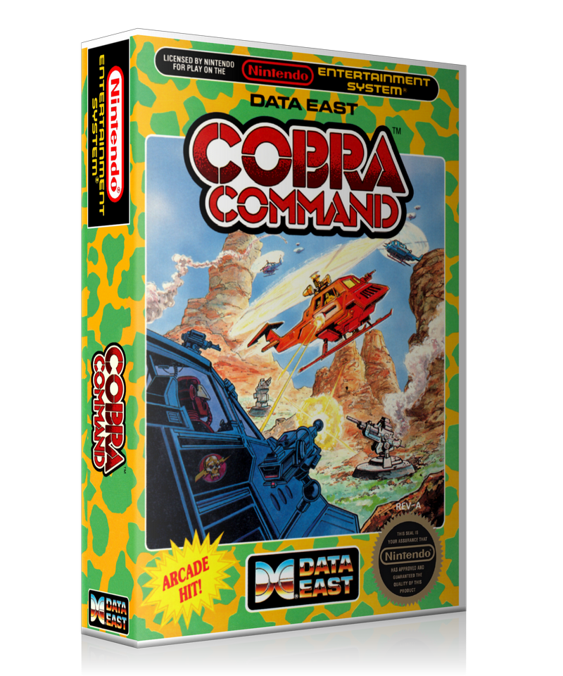 NES Cobra Command Retail Game Cover To Fit A UGC Style Replacement Game Case