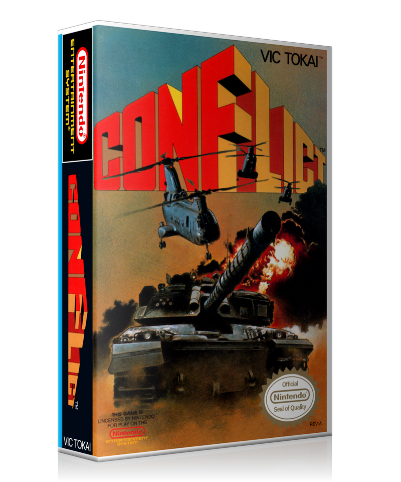 NES Conflict Retail Game Cover To Fit A UGC Style Replacement Game Case