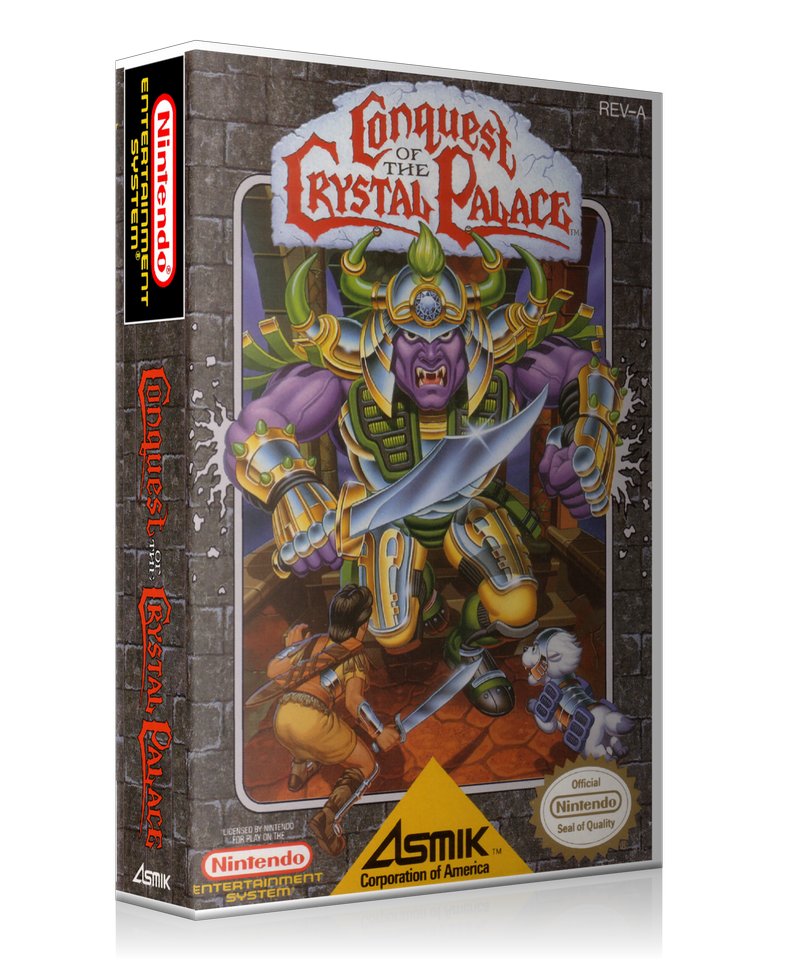 NES Conquest Of Crystal Palace Retail Game Cover To Fit A UGC Style Replacement Game Case
