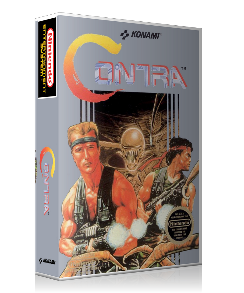 NES Contra Retail Game Cover To Fit A UGC Style Replacement Game Case