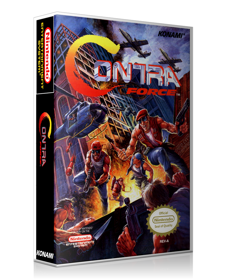 NES Contra Force Retail Game Cover To Fit A UGC Style Replacement Game Case