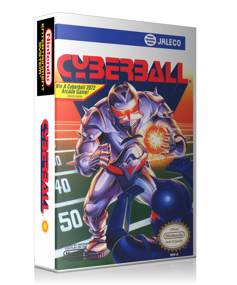 NES Cyberball Retail Game Cover To Fit A UGC Style Replacement Game Case