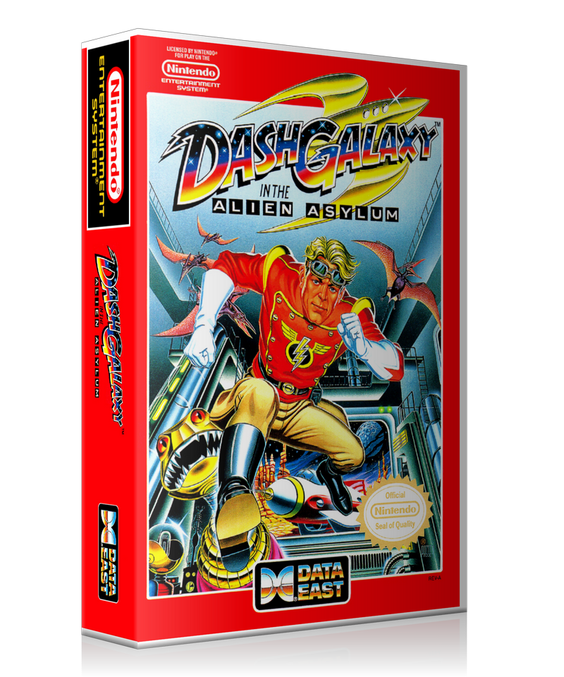 NES Dash Galaxy In The Alien Asylum Retail Game Cover To Fit A UGC Style Replacement Game – Nintendo NES Case product image 1
