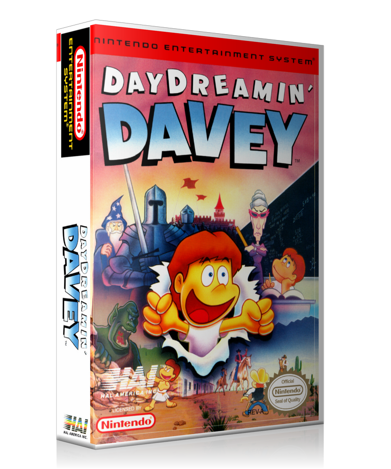 NES Day Dreamin Davey Retail Game Cover To Fit A UGC Style Replacement Game Case