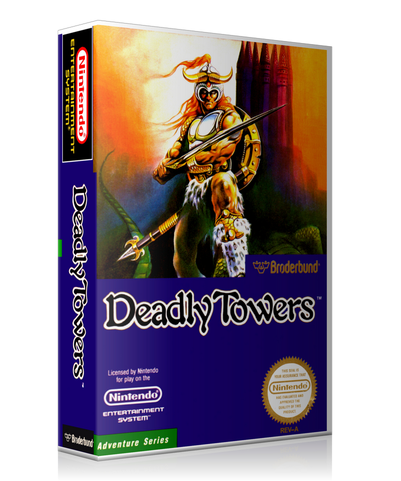 NES Deadly Towers Retail Game Cover To Fit A UGC Style Replacement Game Case – Nintendo NES Case product image 1