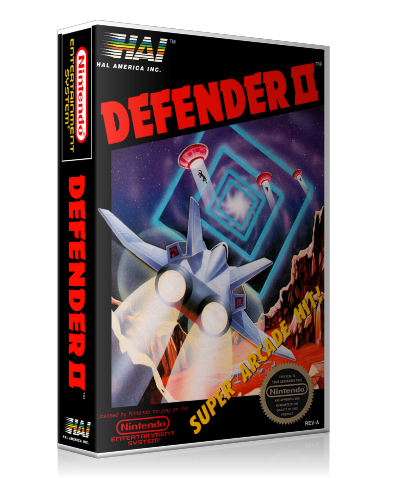 NES Defender 2 Retail Game Cover To Fit A UGC Style Replacement Game Case