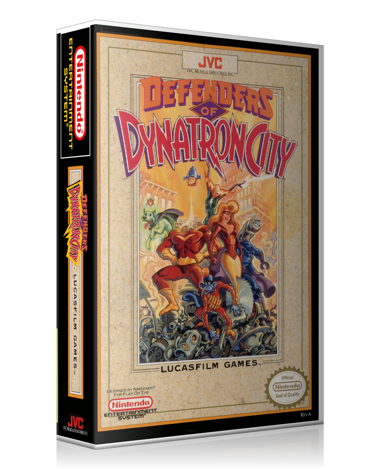 NES Defenders Of Dynatron City Retail Game Cover To Fit A UGC Style Replacement Game Case