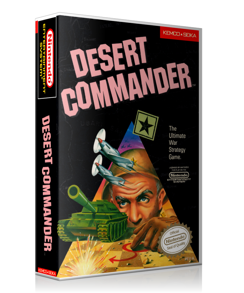NES Desert Commander Retail Game Cover To Fit A UGC Style Replacement Game Case
