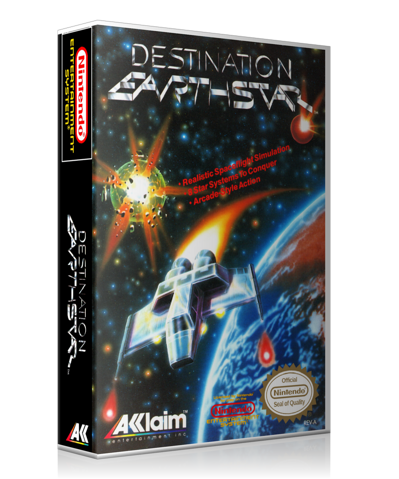 NES Destination Earthstar Retail Game Cover To Fit A UGC Style Replacement Game Case – Nintendo NES Case product image 1