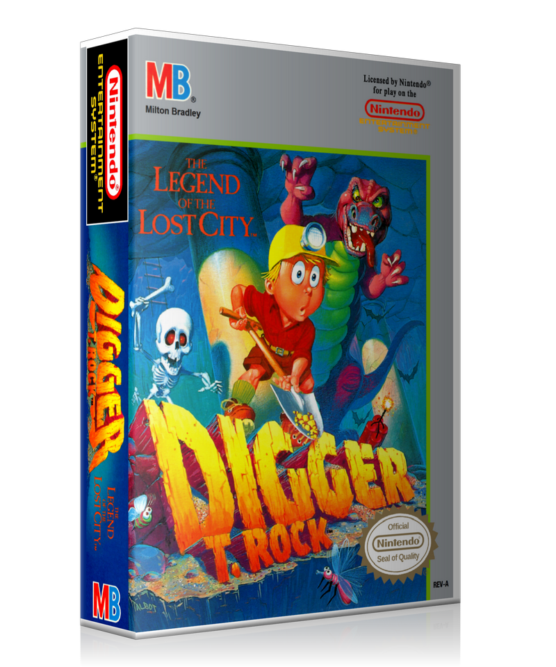 NES Digger Trock 2 Retail Game Cover To Fit A UGC Style Replacement Game Case