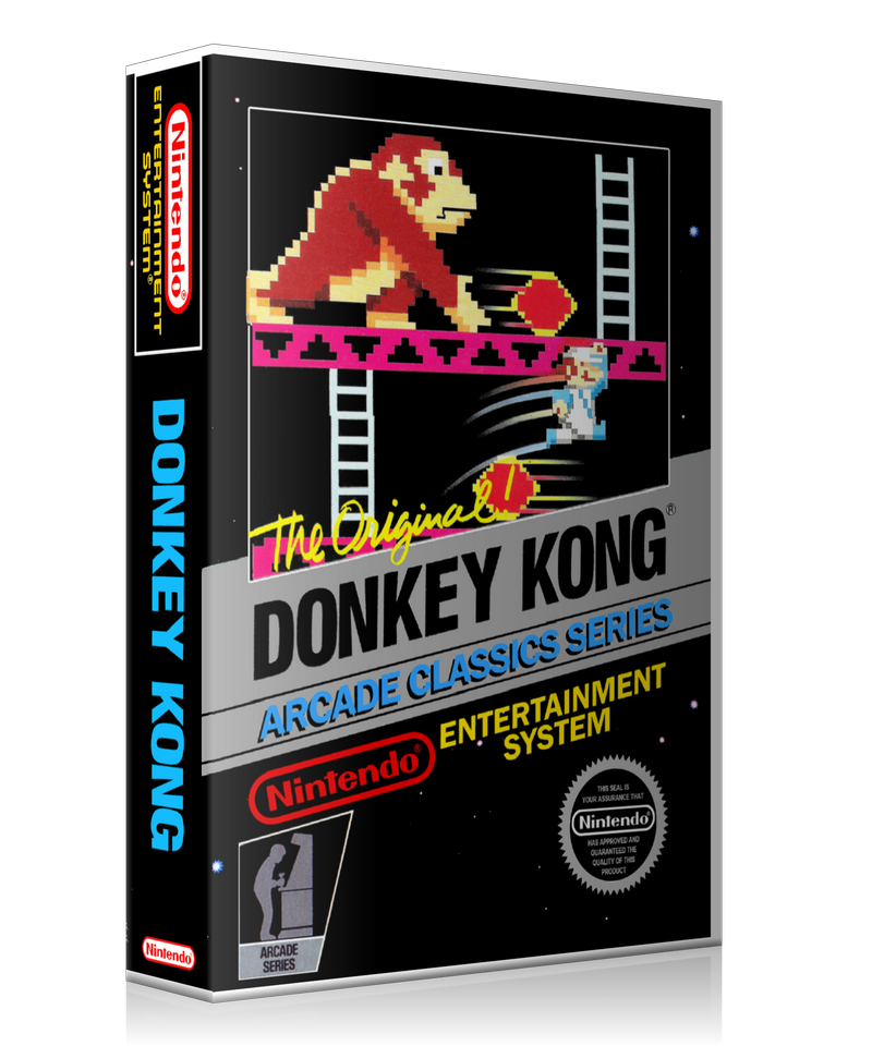 NES Donkey Kong Retail Game Cover To Fit A UGC Style Replacement Game Case