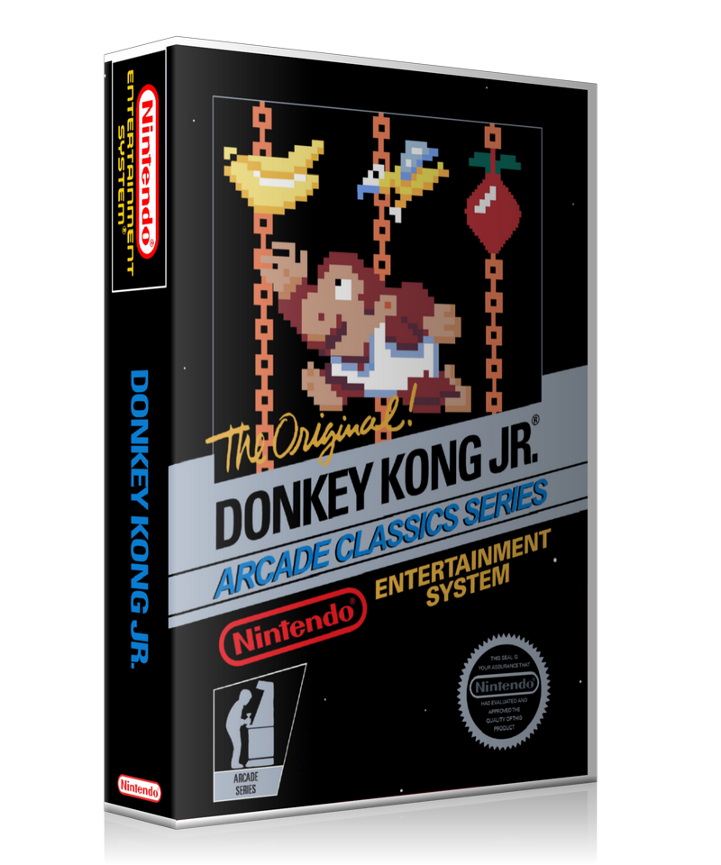 NES Donkey Kong Jr. Retail Game Cover To Fit A UGC Style Replacement Game Case – Nintendo NES Case product image 1