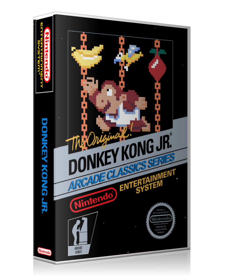 NES Donkey Kong Jr. Retail Game Cover To Fit A UGC Style Replacement Game Case
