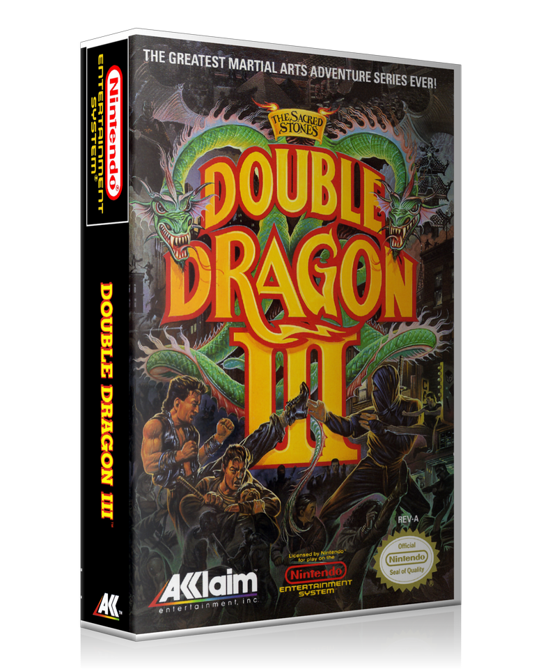 NES Double Dragon III Retail Game Cover To Fit A UGC Style Replacement Game Case