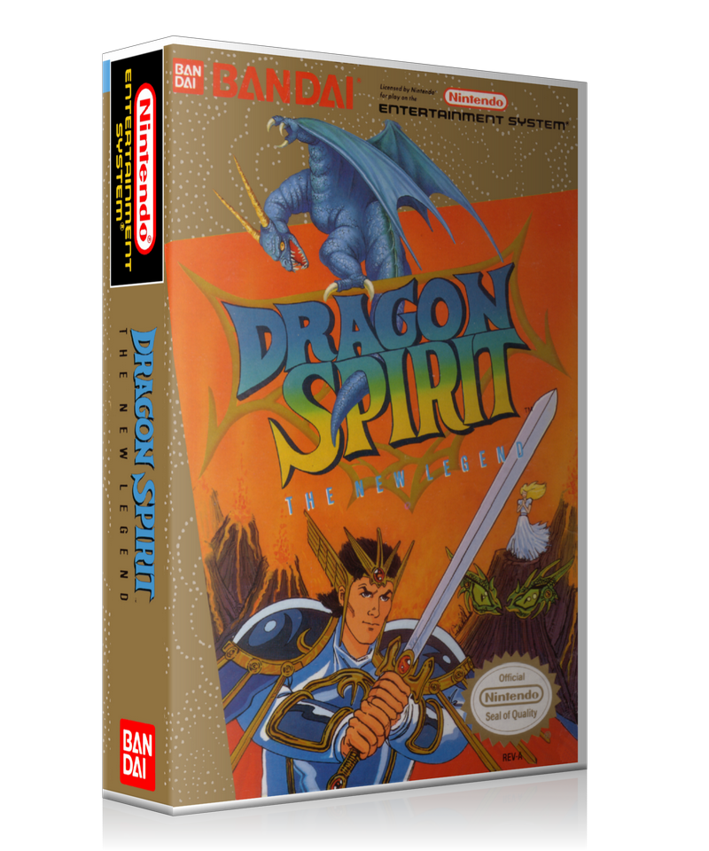 NES Dragon Spirit Retail Game Cover To Fit A UGC Style Replacement Game Case
