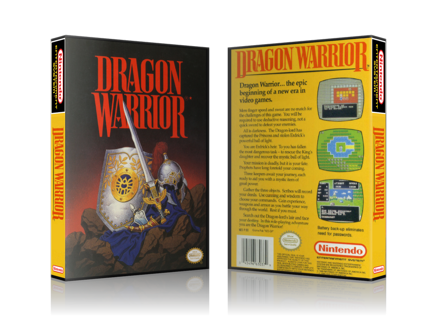 NES Dragon Warrior Retail Game Cover To Fit A UGC Style Replacement Game Case – Nintendo NES Case product image 1