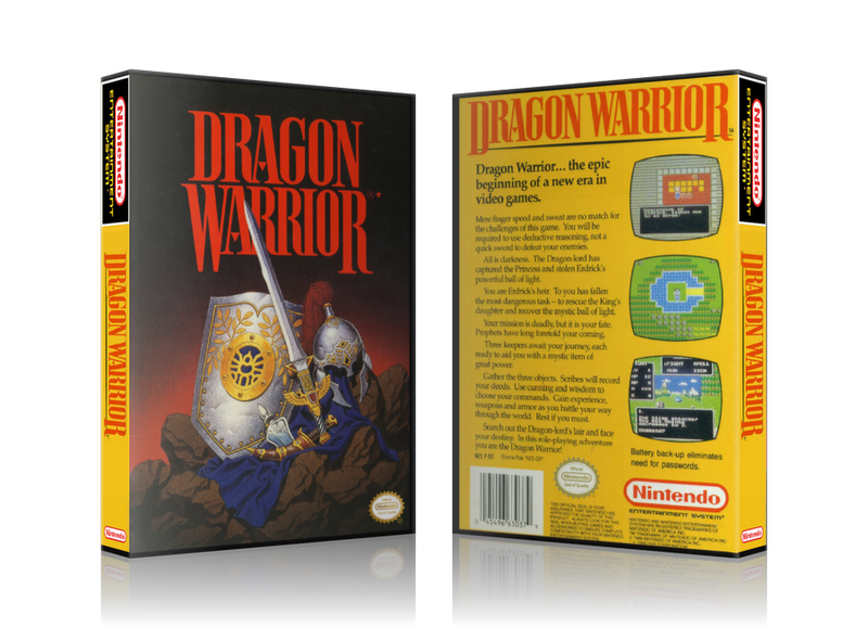 Nes 181 Dragon warrior Retail Nesspine Replacement SNES REPLACEMENT Game Case Or Cover