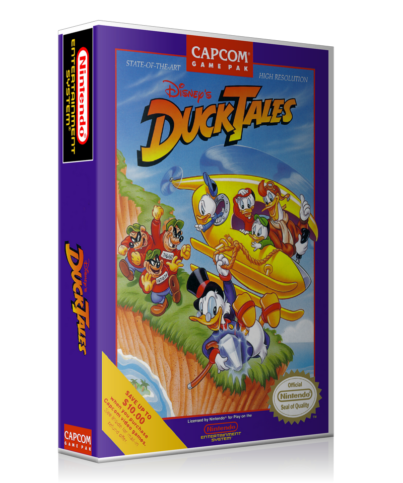 NES Duck Tales Retail Game Cover To Fit A UGC Style Replacement Game Case