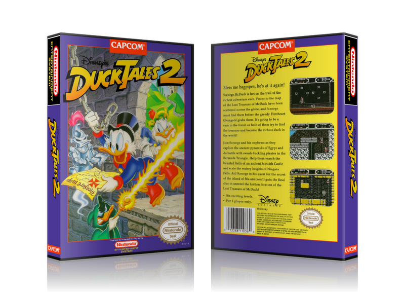 NES Duck Tales 2 Retail Game Cover To Fit A UGC Style Replacement Game Case