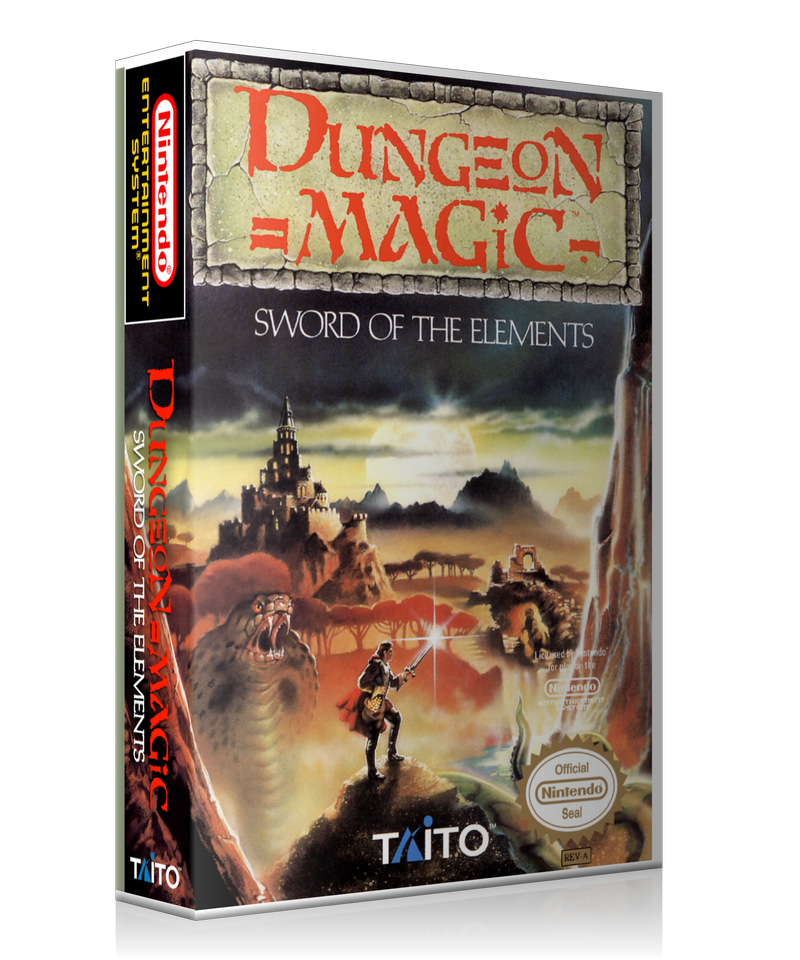 NES Dungeon Magic Retail Game Cover To Fit A UGC Style Replacement Game Case – Nintendo NES Case product image 1