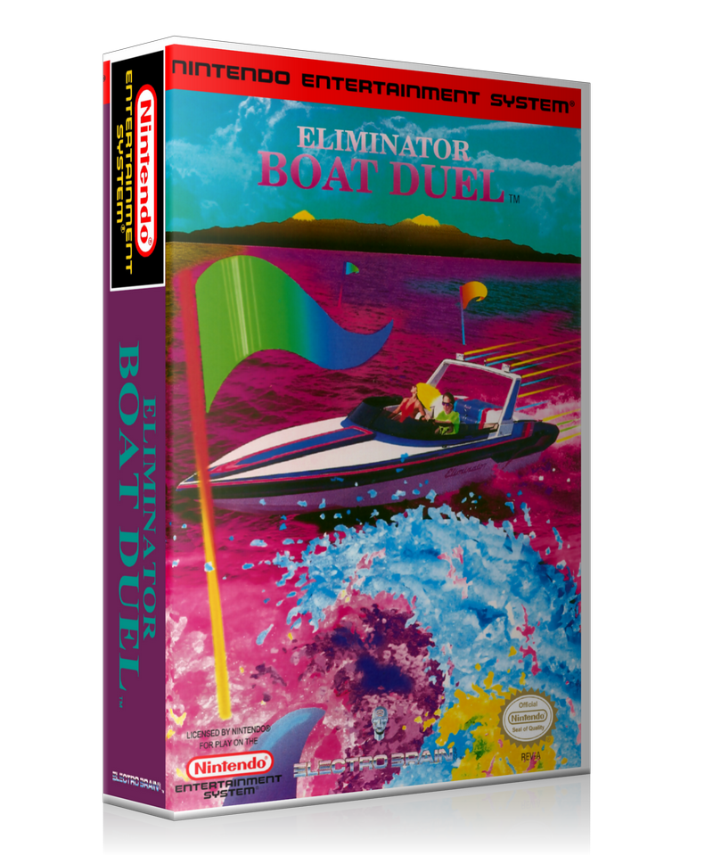 NES Eliminator Boat Duel Retail Game Cover To Fit A UGC Style Replacement Game Case