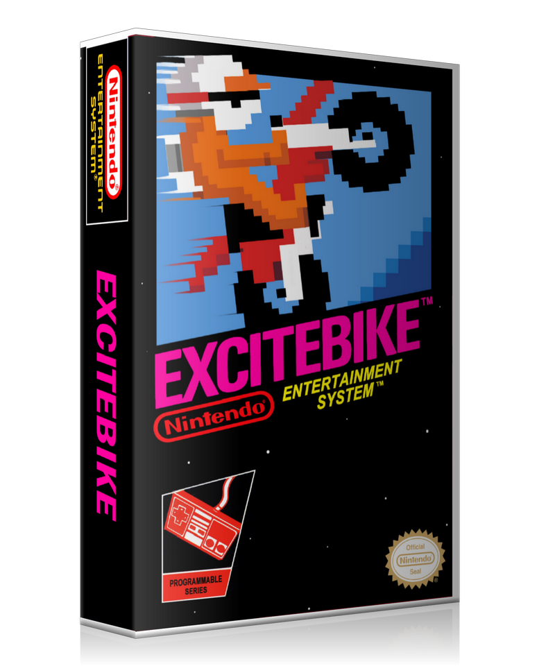 NES Excitebike Retail Game Cover To Fit A UGC Style Replacement Game Case