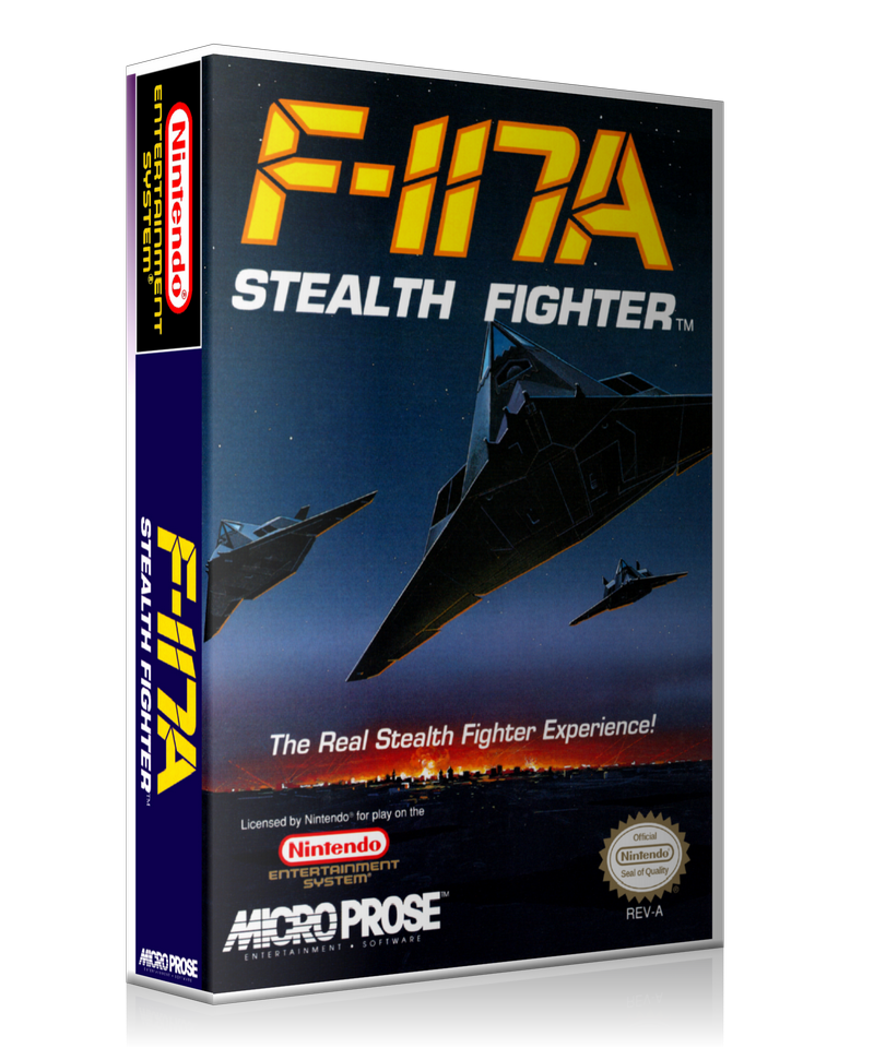 NES F 117A Stealth Fighter Retail Game Cover To Fit A UGC Style Replacement Game Case