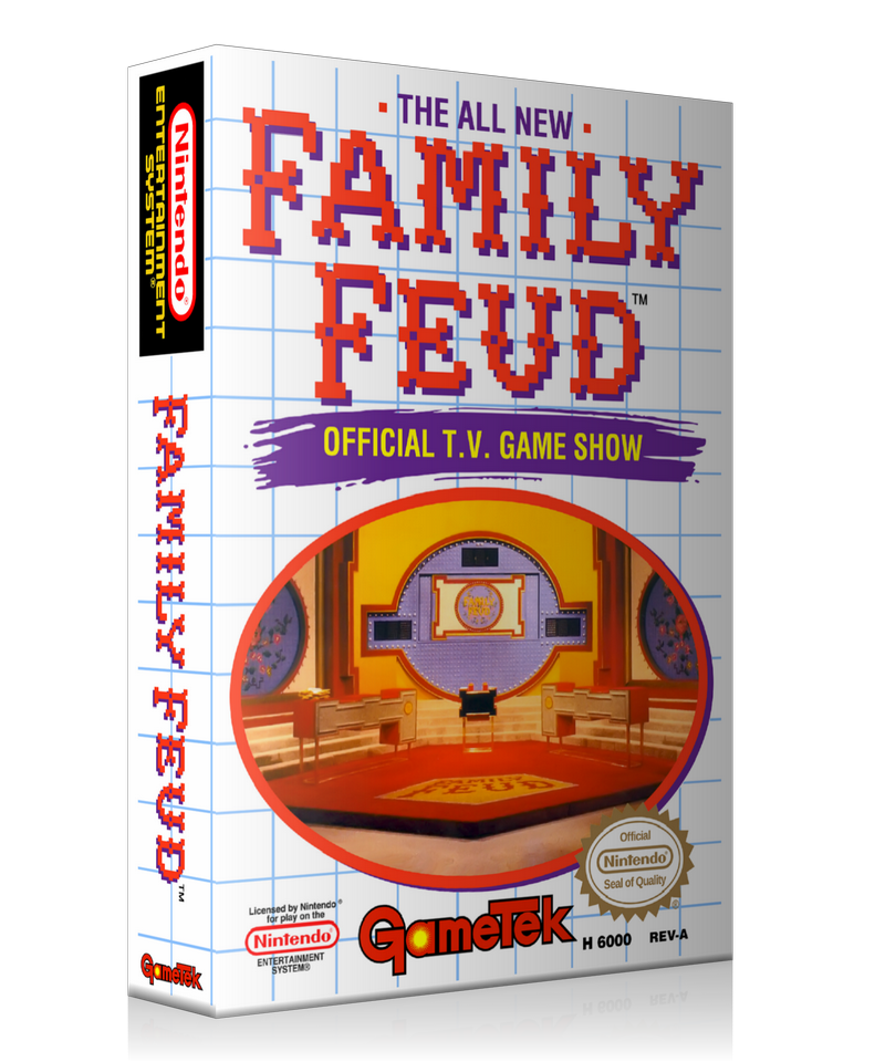 NES Family Feud Retail Game Cover To Fit A UGC Style Replacement Game Case – Nintendo NES Case product image 1