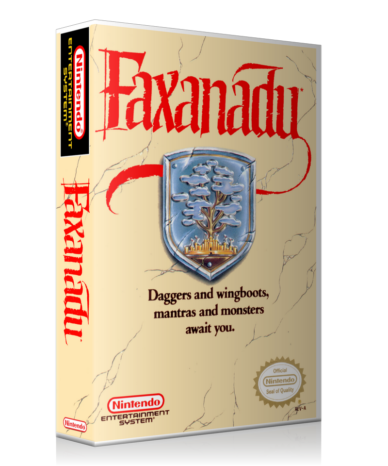 NES Faxanadu Retail Game Cover To Fit A UGC Style Replacement Game Case