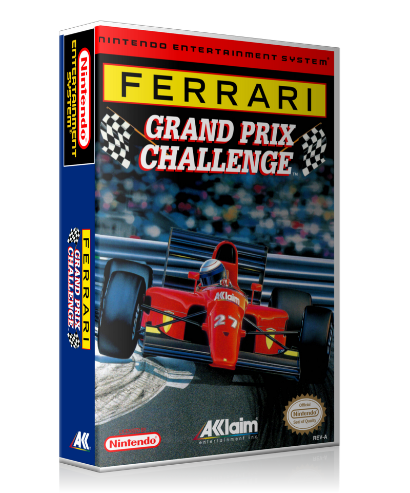 NES Ferrari Grand Prix Retail Game Cover To Fit A UGC Style Replacement Game Case