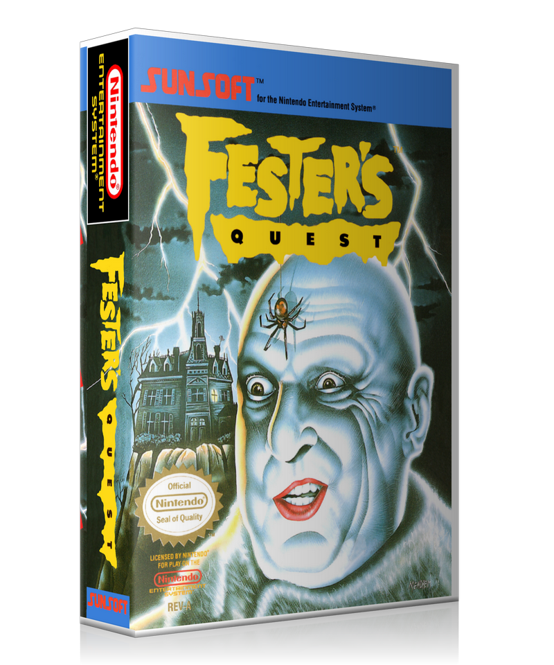 NES Fester's Quest Retail Game Cover To Fit A UGC Style Replacement Game Case – Nintendo NES Case product image 1