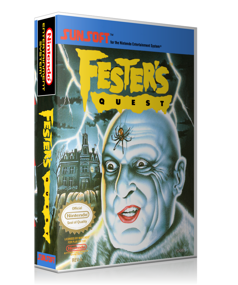 NES Fester's Quest Retail Game Cover To Fit A UGC Style Replacement Game Case