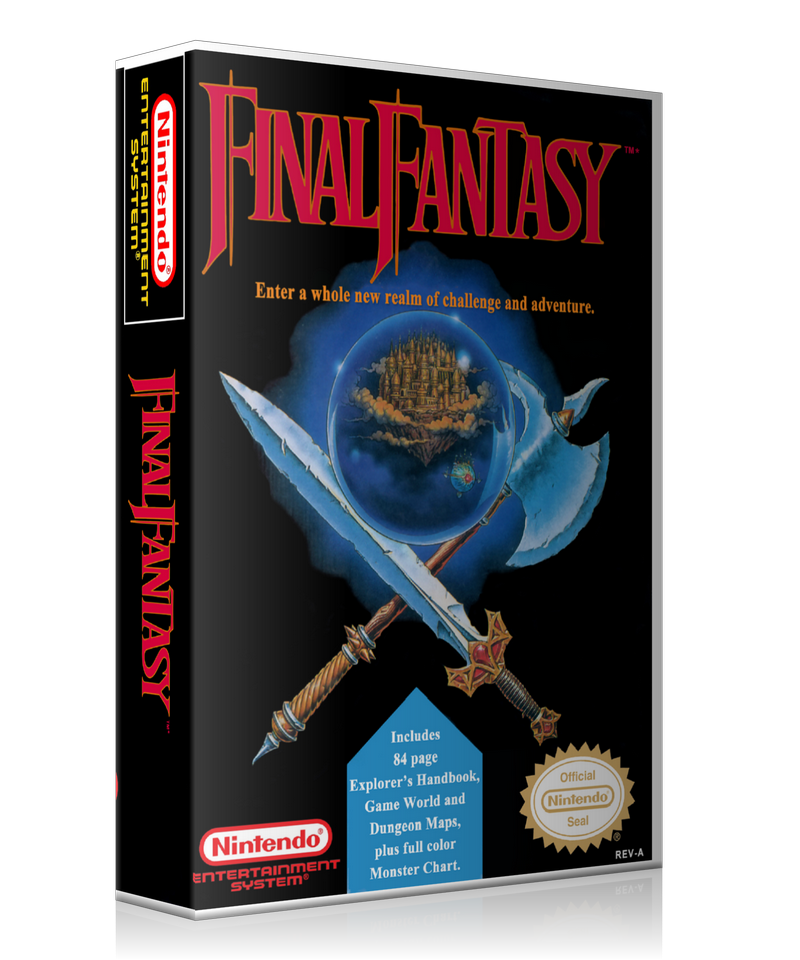 NES Final Fantasy Retail Game Cover To Fit A UGC Style Replacement Game Case