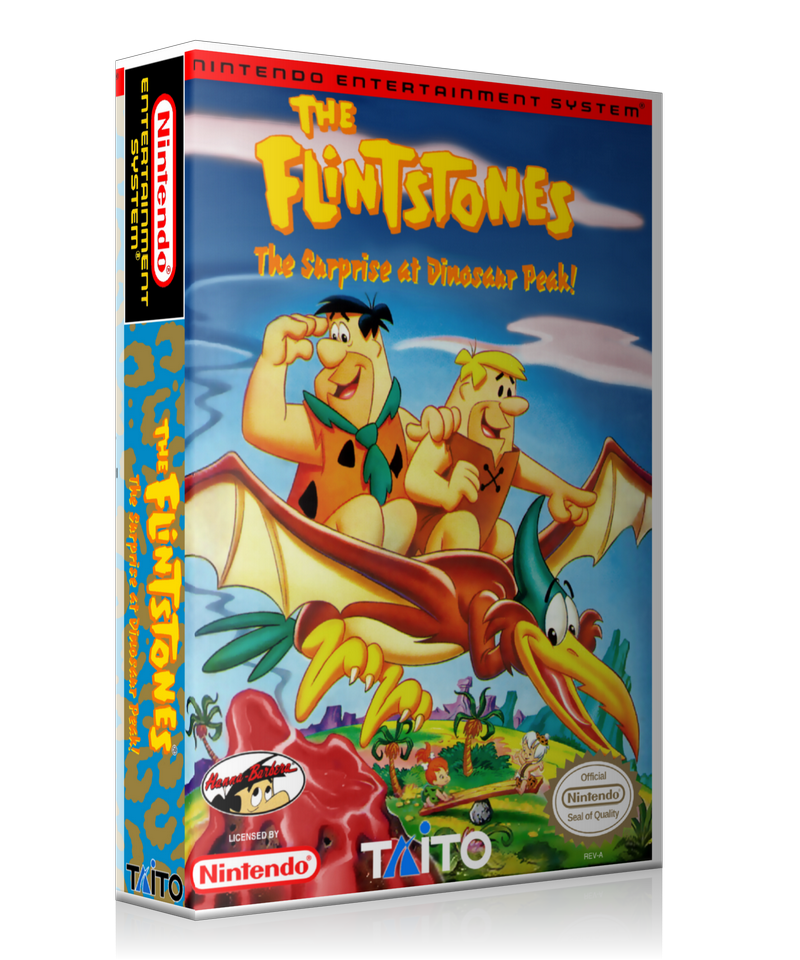 NES Flinstones The Surprise At Dinosaur Peak Retail Game Cover To Fit A UGC Style Replacement Game Case
