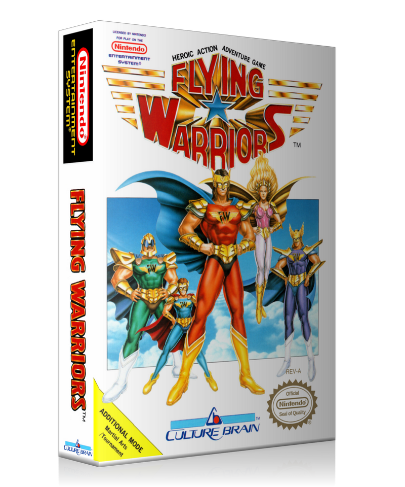 NES Flying Warriors Retail Game Cover To Fit A UGC Style Replacement Game Case – Nintendo NES Case product image 1