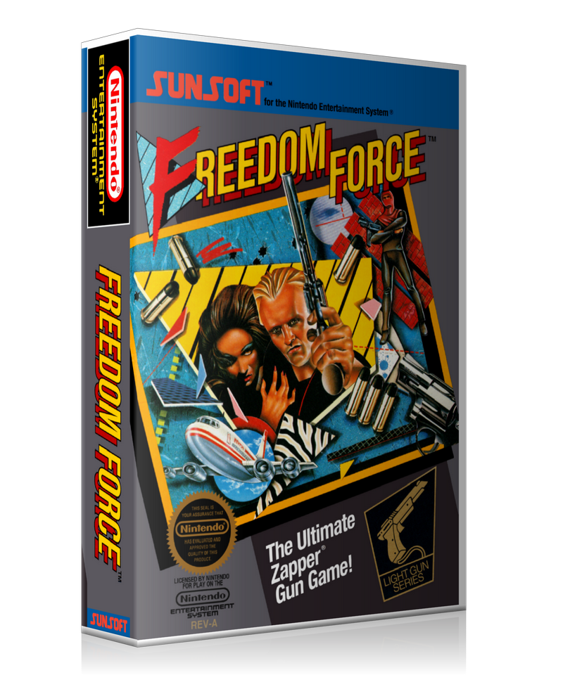 NES Freedom Force Retail Game Cover To Fit A UGC Style Replacement Game Case