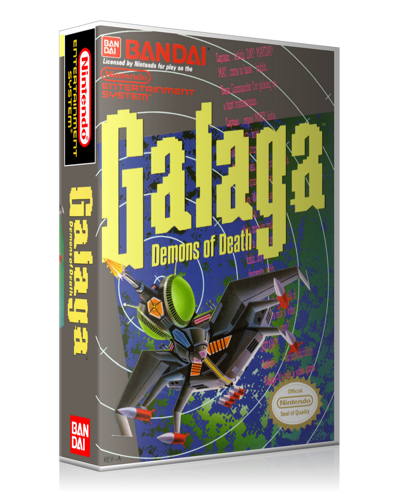 NES Galaga Retail Game Cover To Fit A UGC Style Replacement Game Case – Nintendo NES Case product image 1