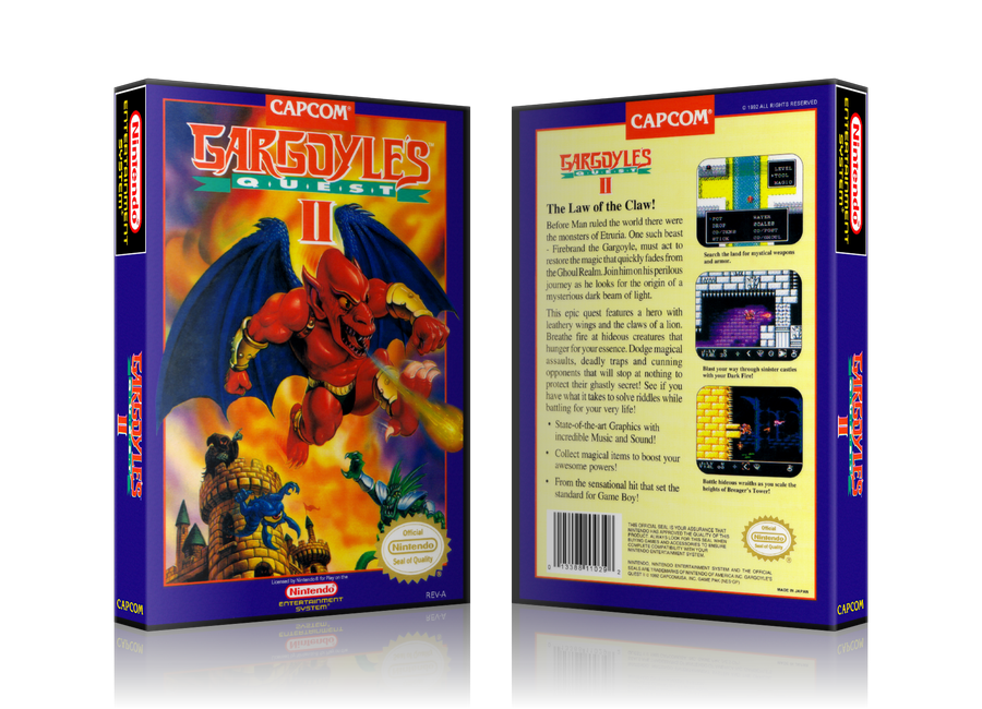 NES Gargoyles Quest 2 Retail Game Cover To Fit A UGC Style Replacement Game Case – Nintendo NES Case product image 1