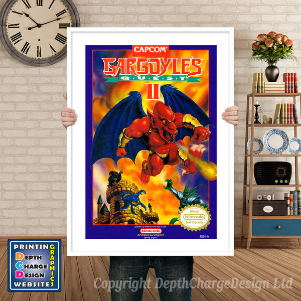 Nes_225_Gargoylesquest2retailnesspine Super Nintendo Game Inspired Theme Retro