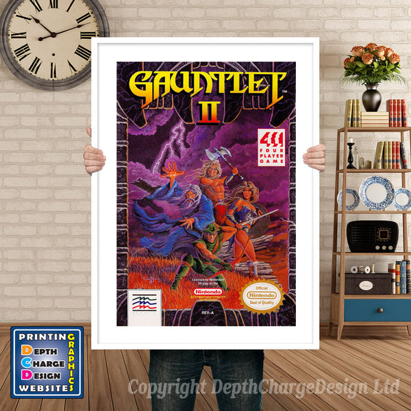 Nes_227_Gauntlet2retailnesspine Super Nintendo Game Inspired Theme Retro Gaming