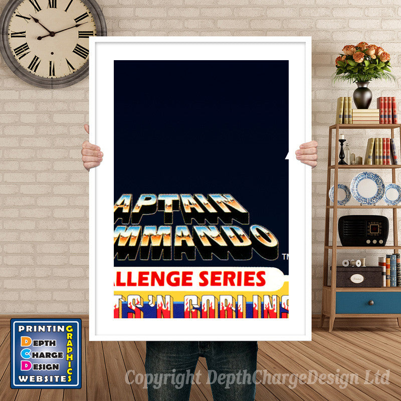 Nes_233_Ghostsngoblinsretailnesspine Super Nintendo GAME INSPIRED THEME Retro Gaming Poster A4 A3 A2 Or A1