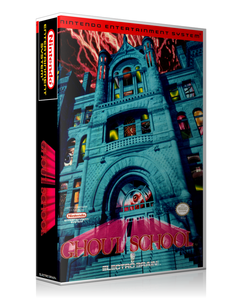 NES Ghoul School Retail Game Cover To Fit A UGC Style Replacement Game Case