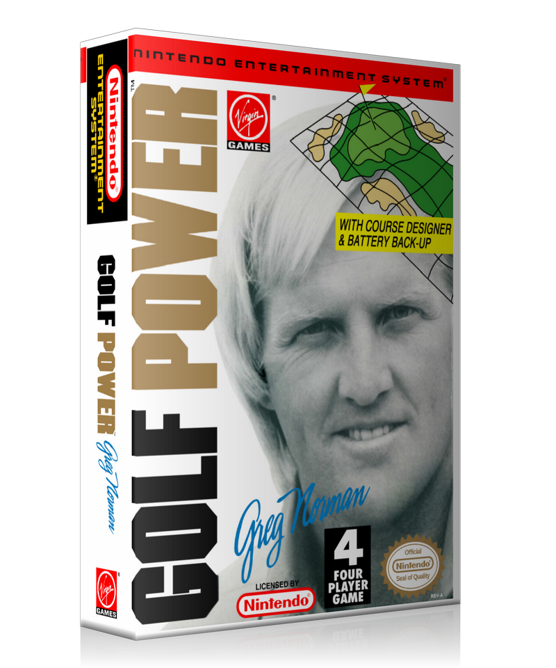NES Golf Power Retail Game Cover To Fit A UGC Style Replacement Game Case – Nintendo NES Case product image 1