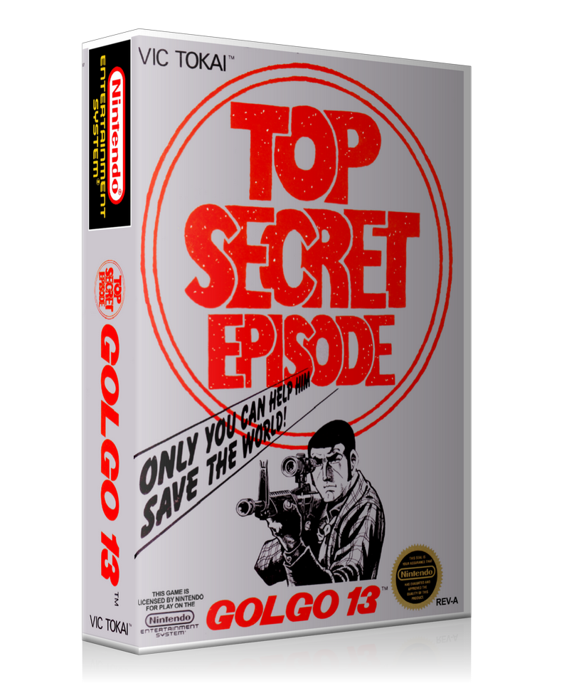 NES Golgo 13 Retail Game Cover To Fit A UGC Style Replacement Game Case