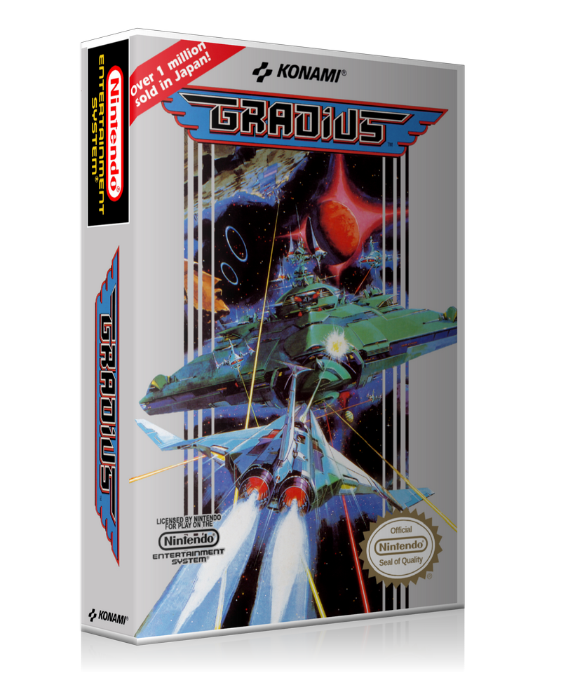 NES Gradius Retail Game Cover To Fit A UGC Style Replacement Game Case