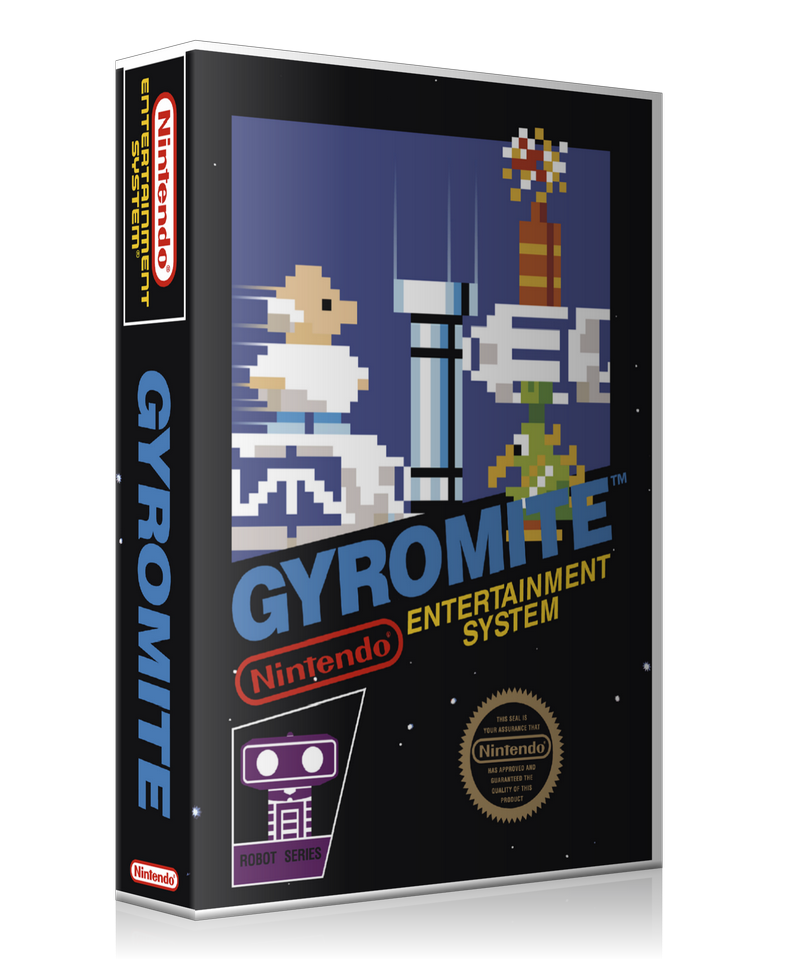 NES Gyromite Retail Game Cover To Fit A UGC Style Replacement Game Case