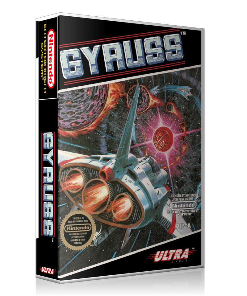 NES Gyruss Retail Game Cover To Fit A UGC Style Replacement Game Case