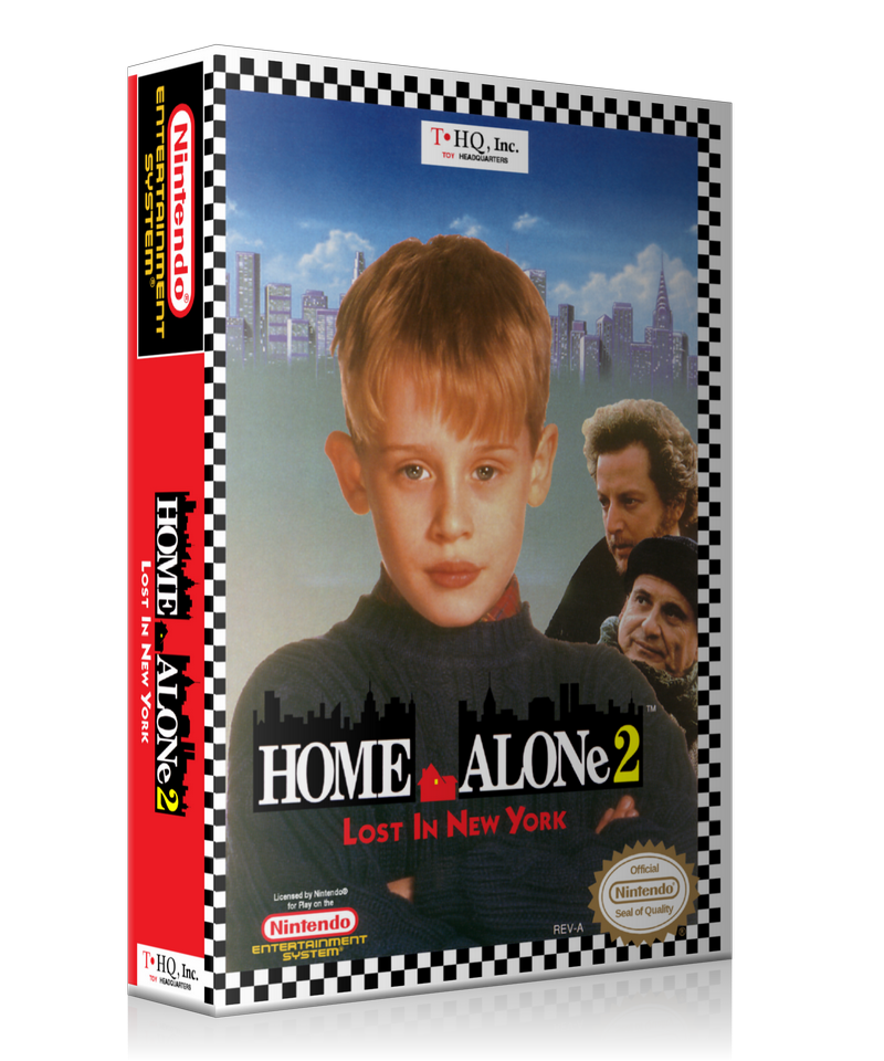 NES Home Alone 2 Retail Game Cover To Fit A UGC Style Replacement Game Case