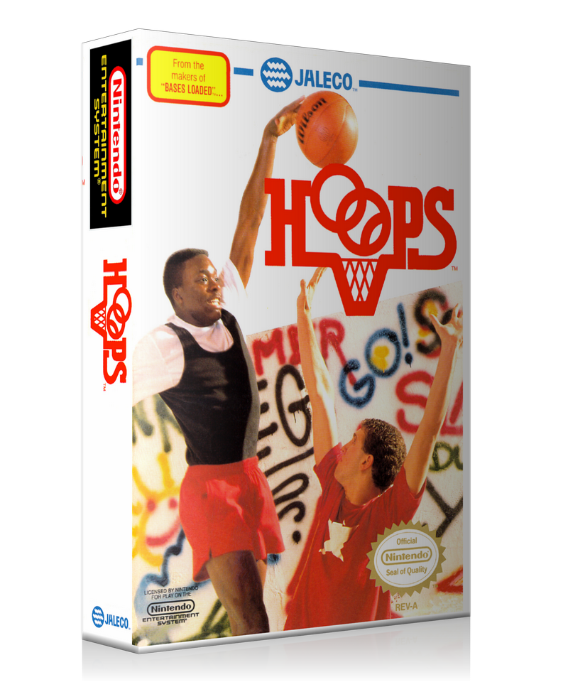 NES Hoops Retail Game Cover To Fit A UGC Style Replacement Game Case – Nintendo NES Case product image 1